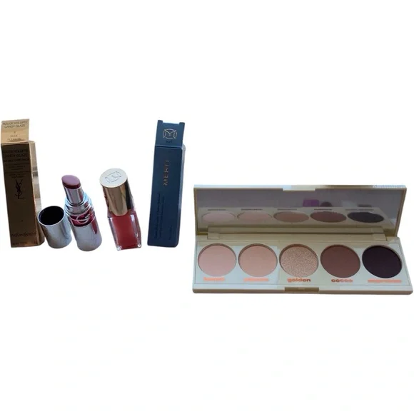 Yves Saint Laurent Lipstick MERIT Beauty Bundle Eye Shadow & Lip Makeup Lot - Picture 8 of 8